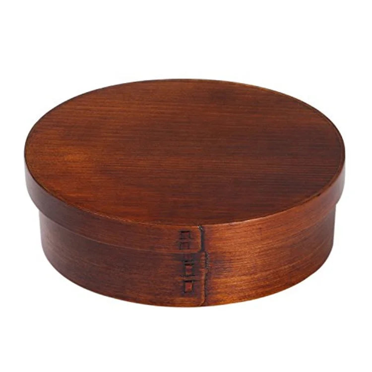 Classical Hot Sell Japan Style Handmade Lacquer Detachable 19cm Oval Wooden Lunch Box