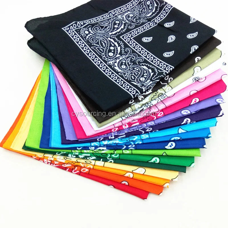 Wholesale Promotional Custom Screen Printing Bandana Stylish Square Hop Hip 100% Cotton Bandana With Digital Printing Bandana