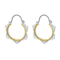Lotus Fun Real 925 Sterling Silver Fine Jewelry Minimalist Lotus Flower Hoop Earring Fine Jewelry for Women