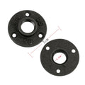 DN15 1/2" Malleable Iron Flange Pipe Fitting Plumbing Threaded 3 Holes Floor Flange