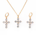 HD Fashion Imitation Jewellery 18K Gold Plated Diamond Simple CZ Jewelry Set  Jewelries in Gold