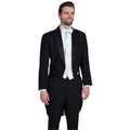 Black Long Coat Evening Party Men Suits Peaked Lapel Custom Made Wedding Groom Tuxedos Blazer for Man Latest Design 3 Pieces