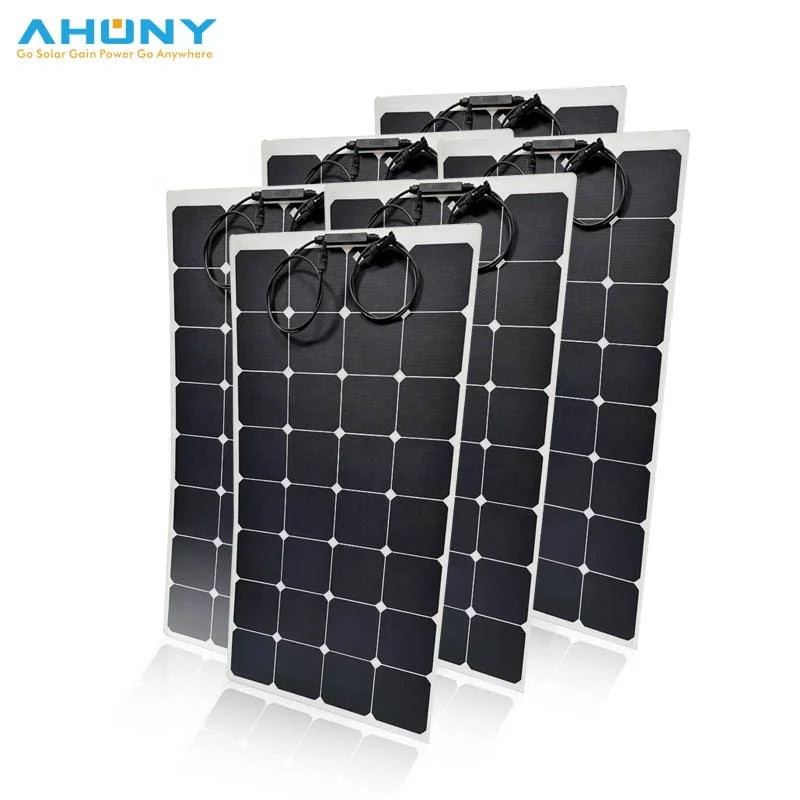 120w Ultra Lightweight 12V 18V ETFE Semi Flexible Solar Panelfor Rv Roof Camper Trailer Motorhome Golf Car
