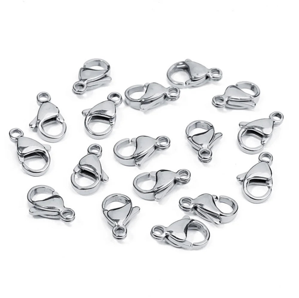 Size16mm 17mm 19mm Wholesale Chain Finding Stainless Steel Lobster Clasps for DIY Jewelry LXK001-2