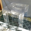 Manufacturer Factory Supplier Lucite Wedding Table Acrylic Bridal Table with Pillar Base Acrylic Wedding Cake Table