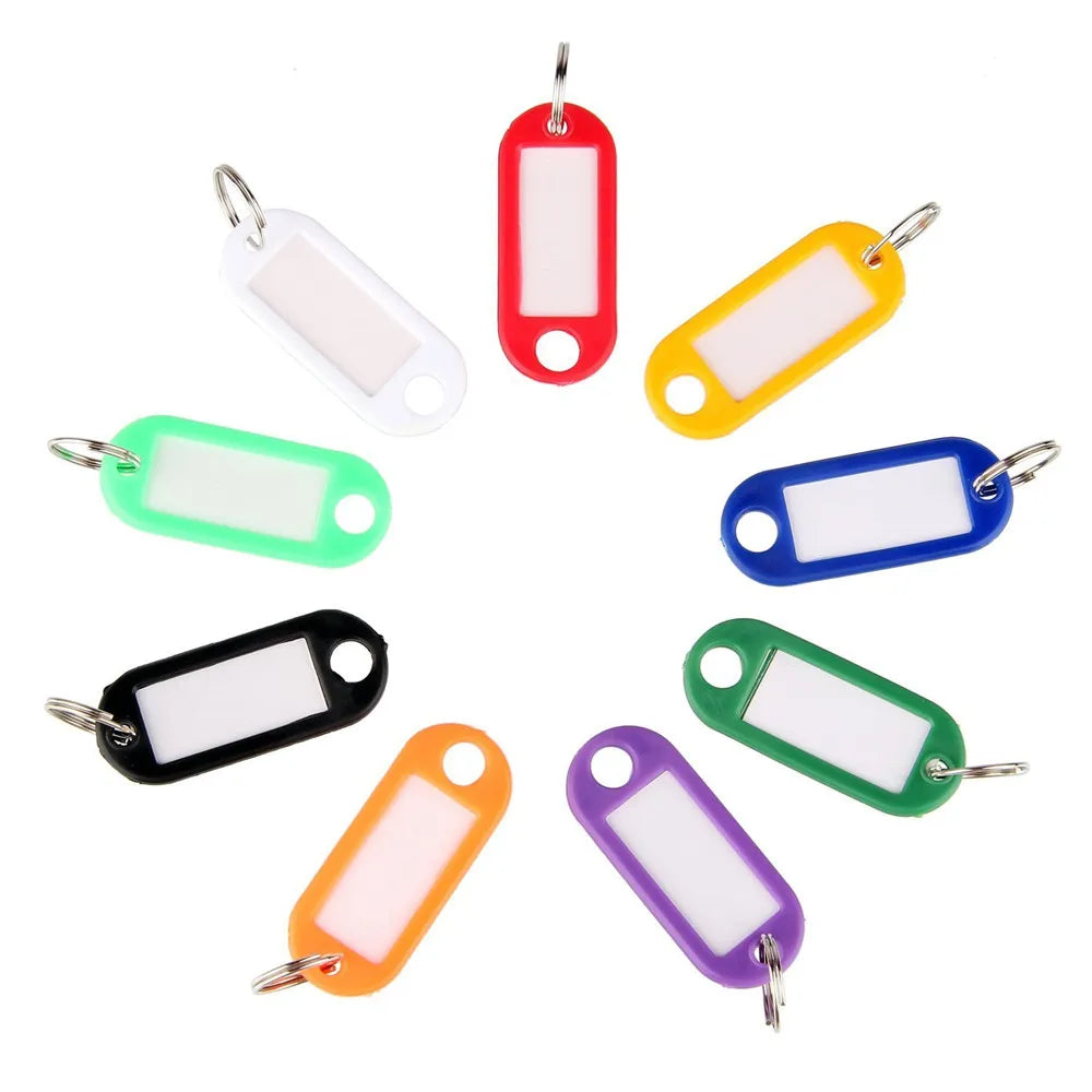 Wholesale Plastic Key Tags with Split Ring for Key Chain Cheap ID Labels & Item Identifier for Camping & Hiking