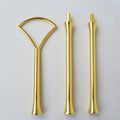 Wedding Party Gold Color 2 3 Tiers Cupcake Cookie Desscert Tray Plate Handles and Fittings Hardware CSH-010