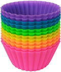 12pcs Set Reusable 7cm BPA Free Non-stick Cupcake Baking Liners Muffin Cup Mould Silicone Baking Cups Cake Mold