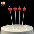 Wholesale Red Heart Shaped Gift Birthday Party Candle for Cake