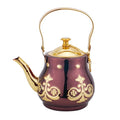 High Quality Stainless Steel Tea Coffee Pot Set Turkish Design Flower Pattern Metal Lid Home Use Travel Classic Style Kettle MegaBDM
