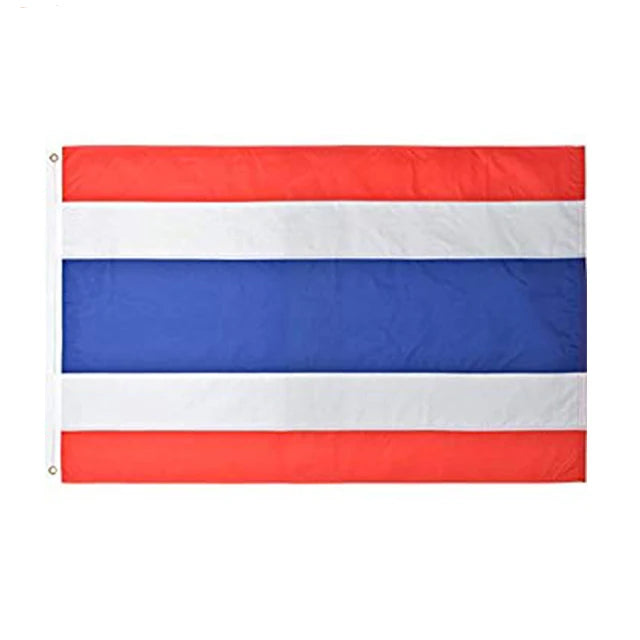 Wholesale 100% Polyester Hot Selling Stock Outdoor Flying TH Thai Thailand Flag EN-71 Certified Square Shape Digital Printing