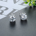 Best Selling Fashion Earrings Women 925 Sterling Silver Stud Earrings 2mm to 8mm Round Crystal Cz Diamond Earrings Jewelry