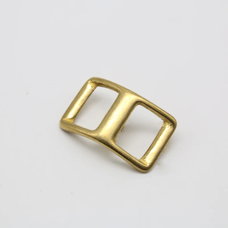 Small 1 1/2" X 5/8"" Equestrian Square Buckle Solid Pattern Hardware for Horses Made From Durable Brass Material"