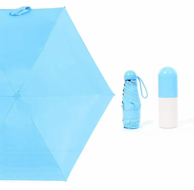 Mini Pocket Folding Promotional Gift Custom Print Cheap Women Compact Rain Paraguas Parapluie Sombrillas 5 Fold Capsule Umbrella