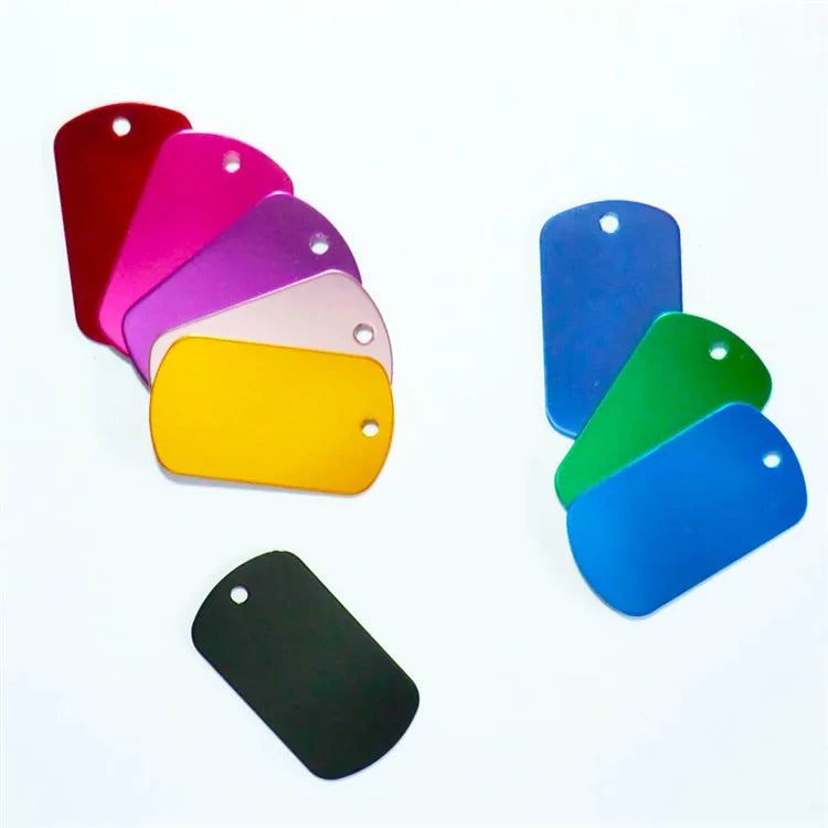 New Arrivals Top Sale Multi Color Small MOQ Blank Metal Dog Tags