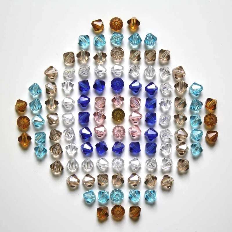 Colorful Glass 8mm 10mm  Bicone Beads for Jewelry Making