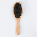 BOOMHOME BrushCustomizable Boar Bristle Hair Extension Brush with Nylon Bristles and Wood Handle Featuring a Paddle