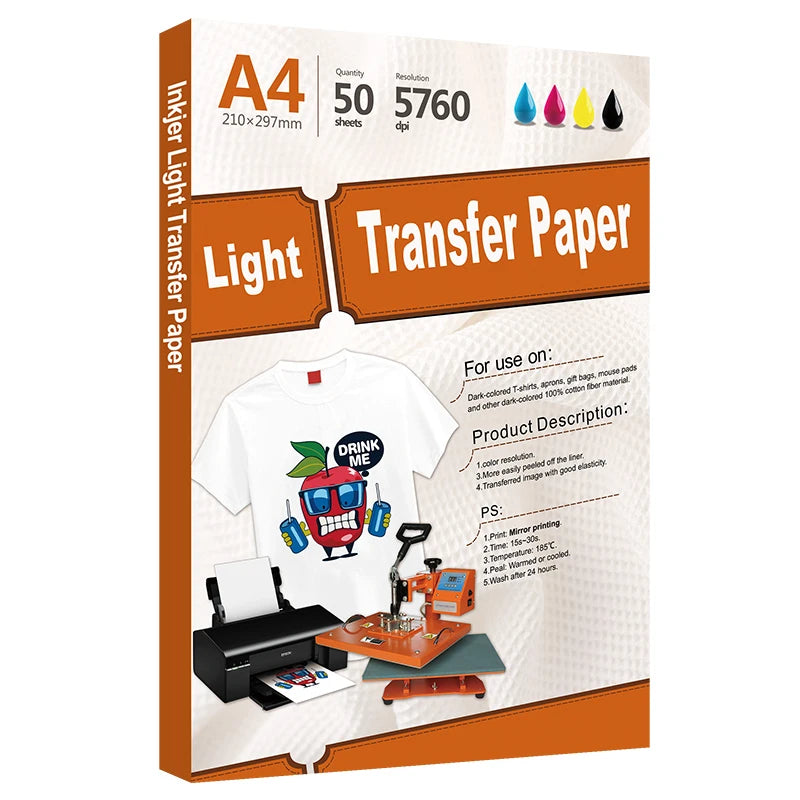 Laser Heat Transfer Paper for Light Dark Cotton Fabric