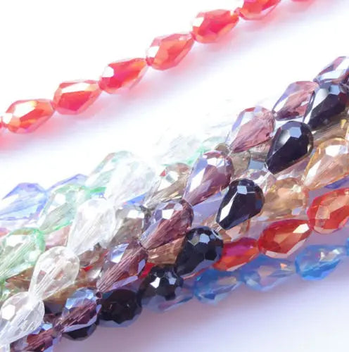 Wholese AB Teardrop Shape Tear Drop Glass Faceted Loose Crystal Bead