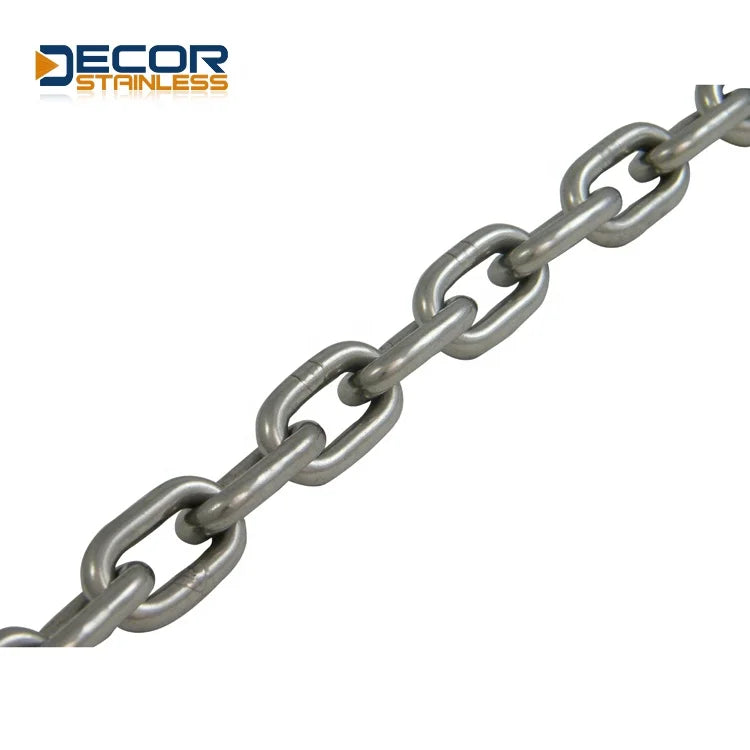 Stainless Steel 316/304/Steel with Galvanized or Hot Galvanized Finish Tyre Protection Welded Link Chain DIN766 DIN763