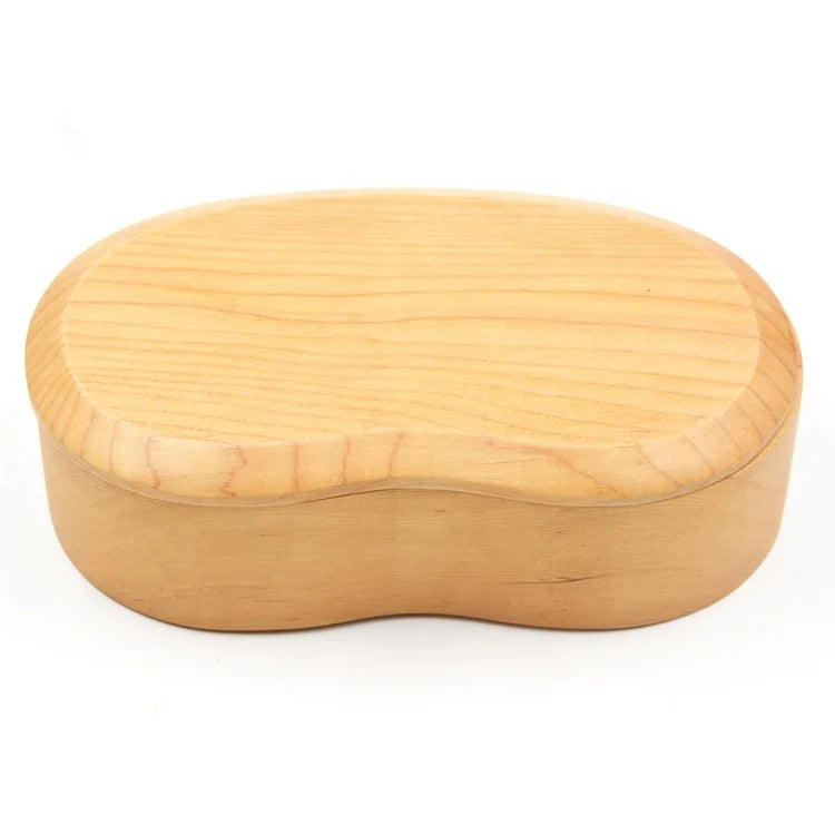 Classical Hot Sell Japan Style Handmade Single  Layer Irregular  Wooden Sushi Bento Lunch Box