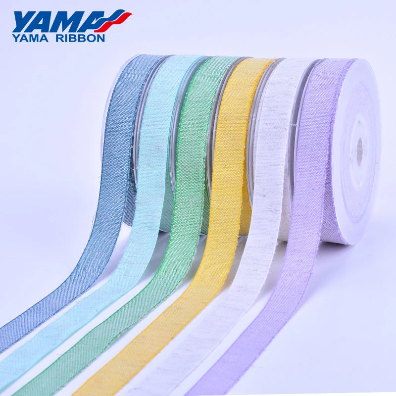 Wholesale 9/16/25/38mm Pure Color Cotton Ribbon for DIY Decoration