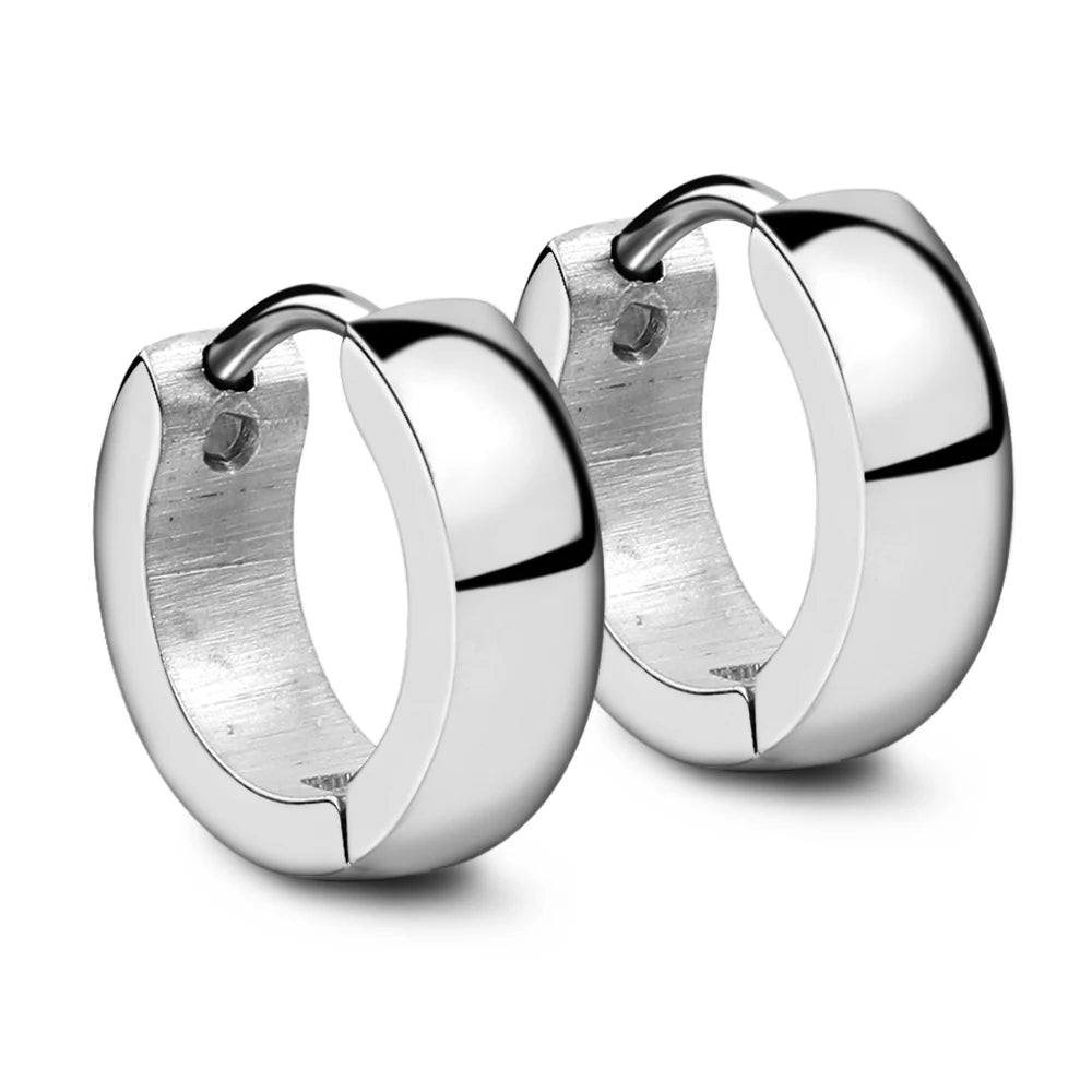Fashion Jewelry Fashion Stainless Steel Huggie Earrings Mens Womens Small Hoop Earrings Silver Gold Rose Gold