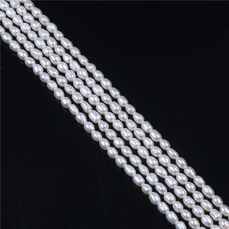 AA Grade Freshwater Pearl Rice Shape 2.5-3mm Pearl Strand Loose Pearl