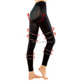 OEM Wholesale Women's Casual High Waist Compression Leggings Breathable Knitted Fabric with Logo on Waist Step-Shape Design
