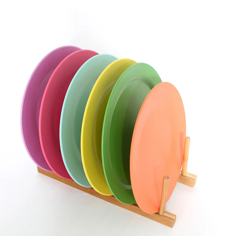 Custom Printing Melamine Bamboo Fiber Round Plate for Dinner