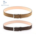 Coffee & Taupe Cow Hide Men's Belt-Custom Pin Buckle Steel Buckle 3.4cm Width Large Sizes Happy New Year Gift
