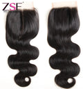 Wholesale Price Natural Color Body Wave Virgin Brazilian Hair 4x4 Lace Closure Frontal Closure Body Wave Lace Closure