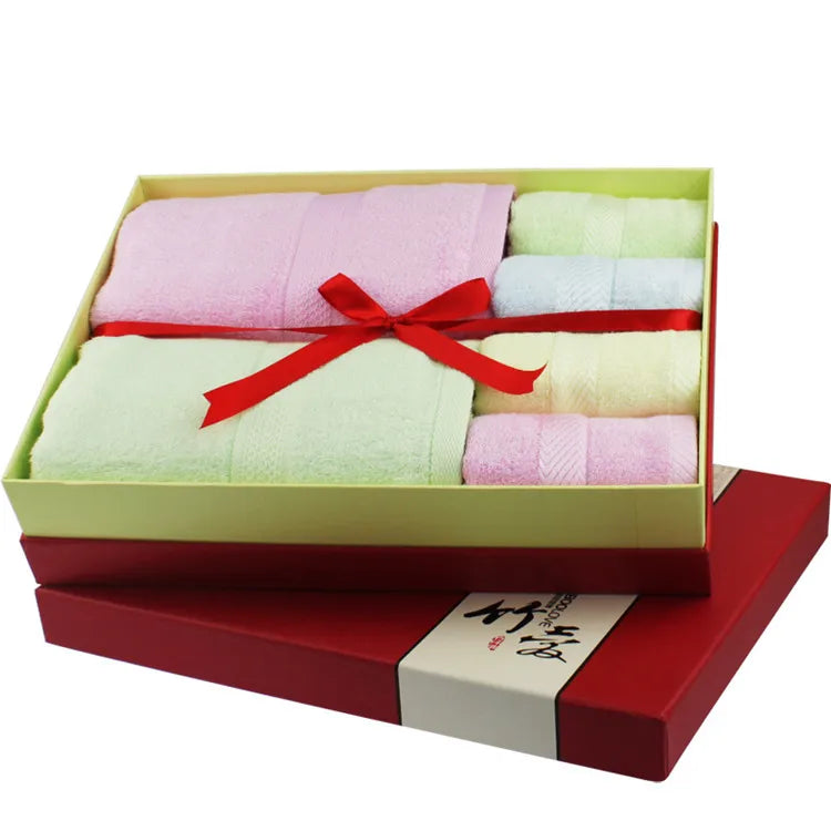 Luxury Custom Hand Towel Set Gift Box Packaging Personalized logo Cotton Towel Sets for Guests