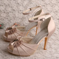Customized Latest Peep Toe Woman Bridal Sandals