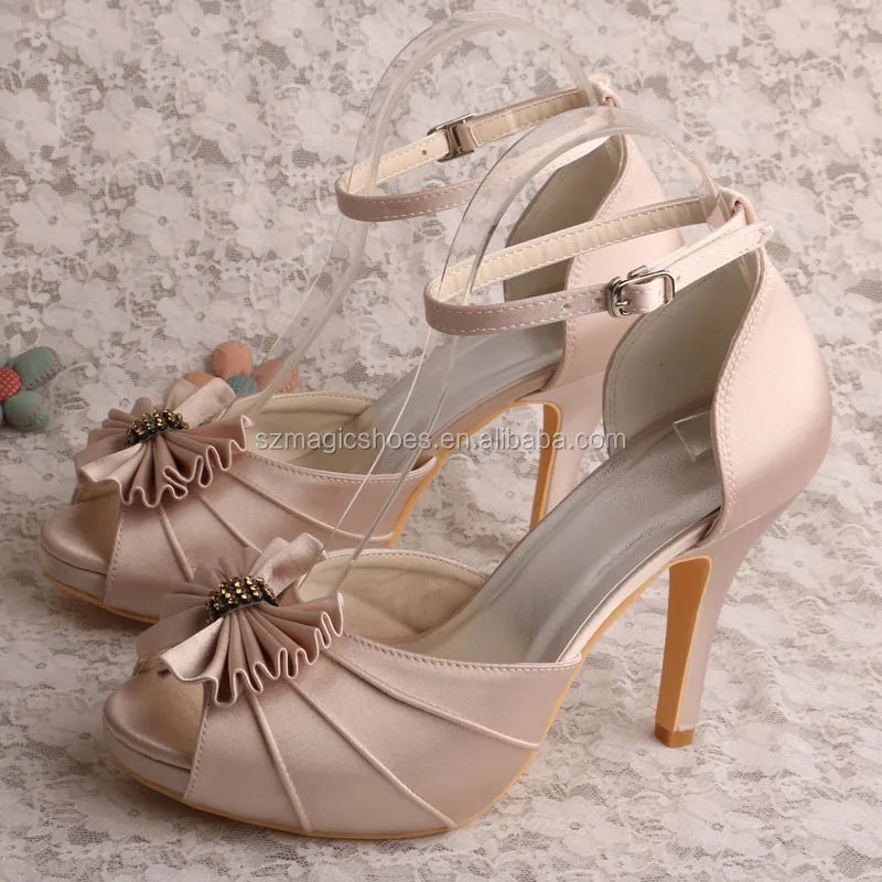 Customized Latest Peep Toe Woman Bridal Sandals