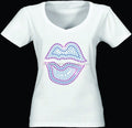 Rhinestone Kissing Lips  Template for Hotfix Crystals  Use on Paper