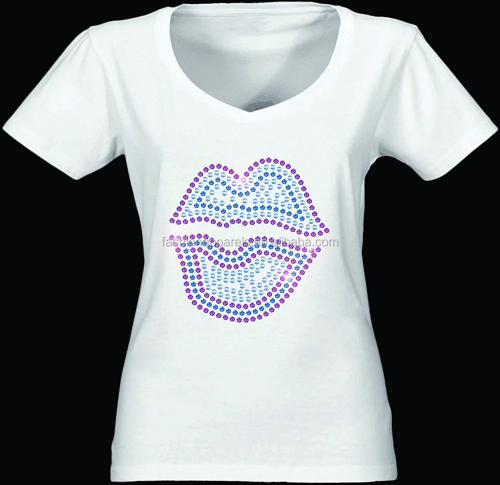 Rhinestone Kissing Lips  Template for Hotfix Crystals  Use on Paper