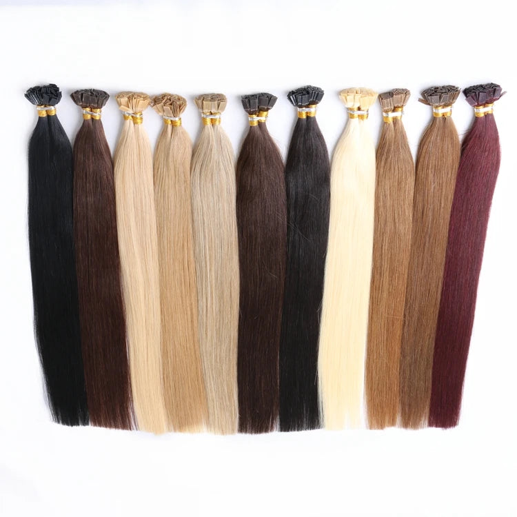 XUCHANG HARMONY 300grams/set 20" 22"  1g/pc Italian Keratin Bond Glue Cuticle Intact Virgin Remy Flat Tip Hair Extension