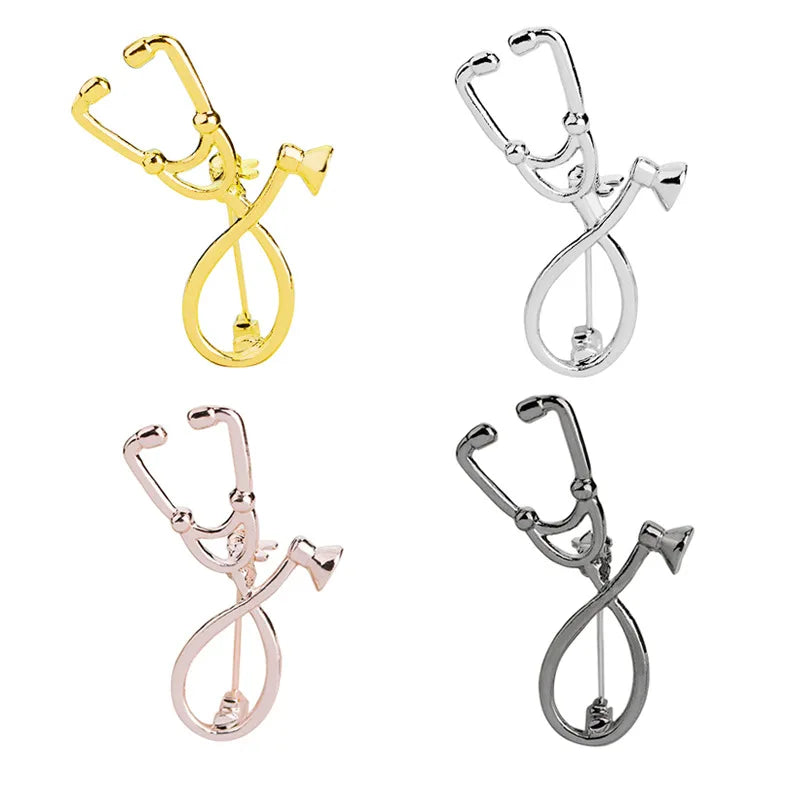 GT Mysterious Doctor Stethoscope Alloy Medical Brooch