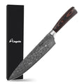 Professional 8 Inch Chef Knife Japanese High Carbon Stainless Steel 7CR17MOV 58 Rockwell Hardness Eco-Friendly Pakka Wood Handle