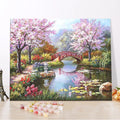 CHENISTORY DZ1024 Paint by Numbers Diy Sakura Road With Framed Oil Paintings