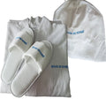 Long Waffle White Hotel Bath Robe Cotton Towel Bathrobe slippers Set Unisex Waffle Bathrobe for Men Women
