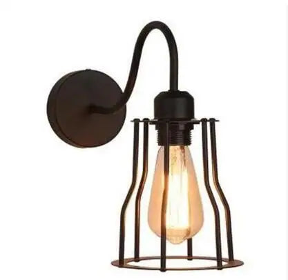 Industrial Rustic Coastal Victorian Modern Traditional Craftsman Handmade Iron Wire Cage Lamp Shade White Painted Finish Edison
