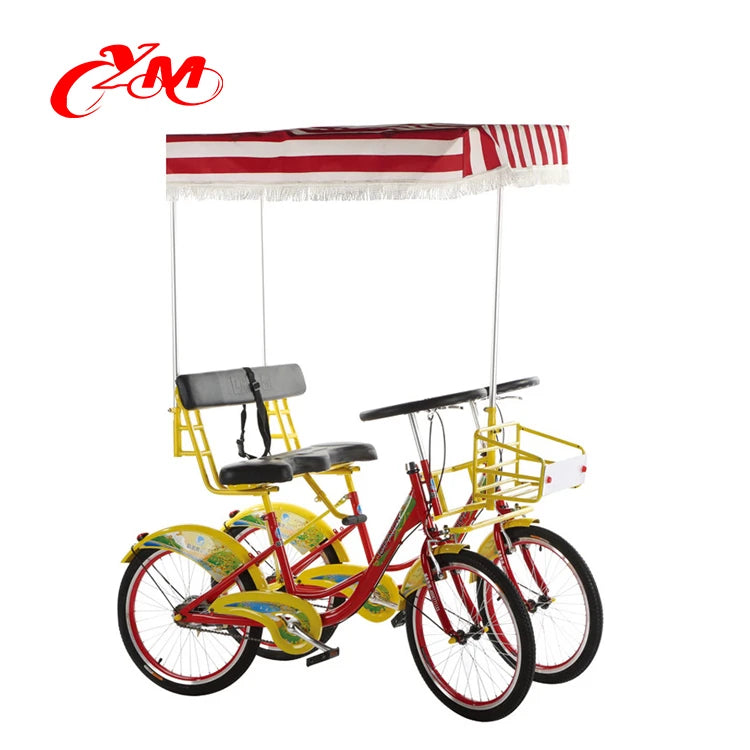 2 Seater pink Color tandem Bikes/adults tandem Bicycle/sightseeing 2 Person Bike