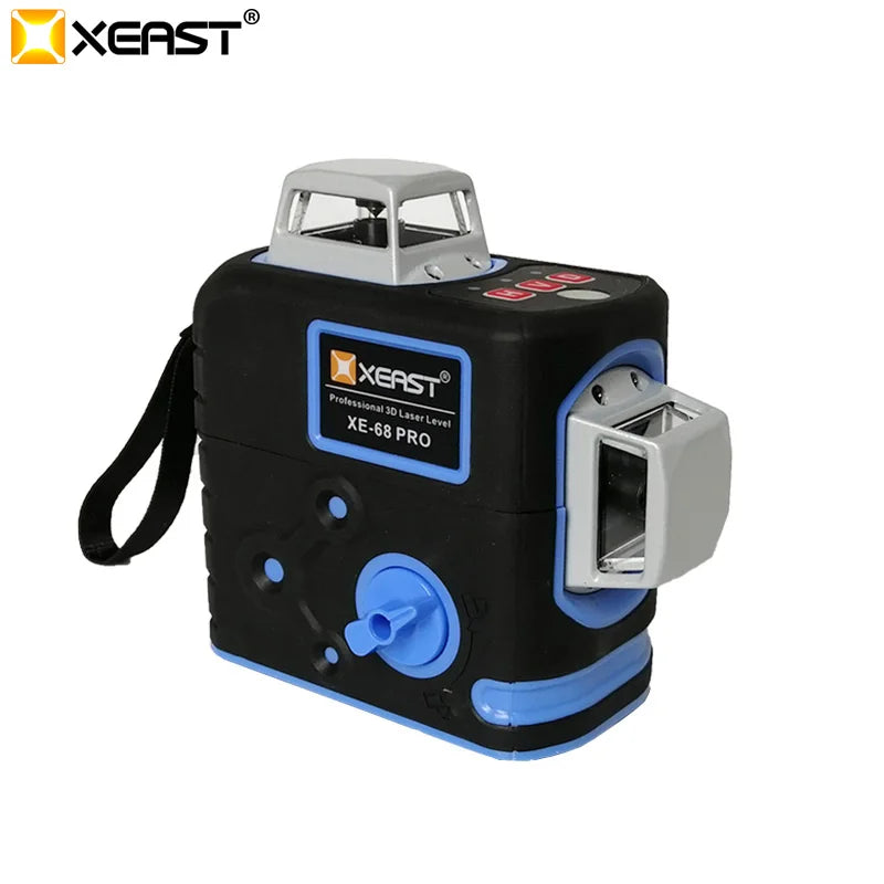 XEAST XE-68R Pro 3D 12-Lines 360 Horizontal Vertical Self-Leveling Rotary Laser System Kit Industrial DIY Construction Laser