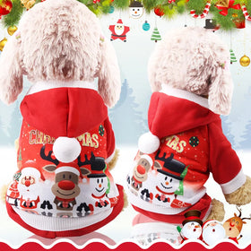 Wholesale Winter Warm Hoodie Pet Dog Christmas Clothes