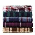 Promotional Soft Custom Polyester Plaid Throw Blanket Printed Polar Fleece Blankets for Sofa