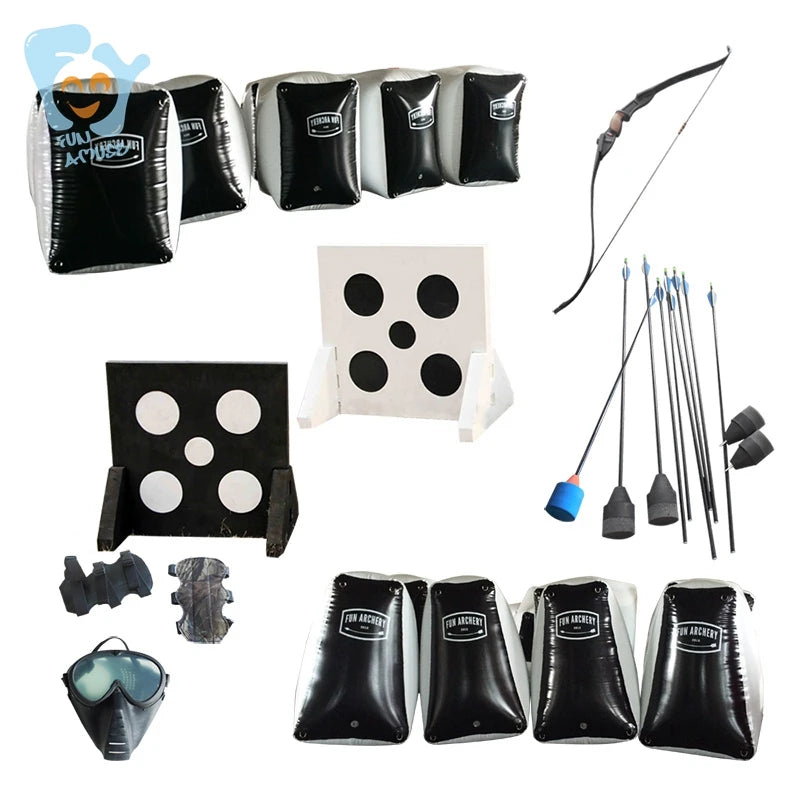 10 Person Adult/Children Outdoor Indoor  Inflatable Archery Foam Arrow & Bow Shooting War Game
