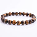Gemstone Wholesale Stone Woman Man Bracelet Fashion Natural Yellow Tiger Eye Round Bead Bracelet 8mm