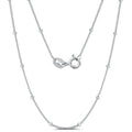 RINNTIN SC22 Custom Jewelry 925 Bead Ball Chain Italian Sterling Silver Side Chain Necklace with 2.0mm Ball Beads